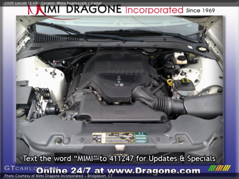 Ceramic White Pearlescent / Camel 2005 Lincoln LS V8