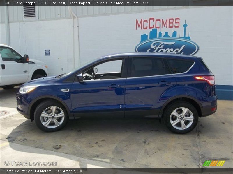 Deep Impact Blue Metallic / Medium Light Stone 2013 Ford Escape SE 1.6L EcoBoost