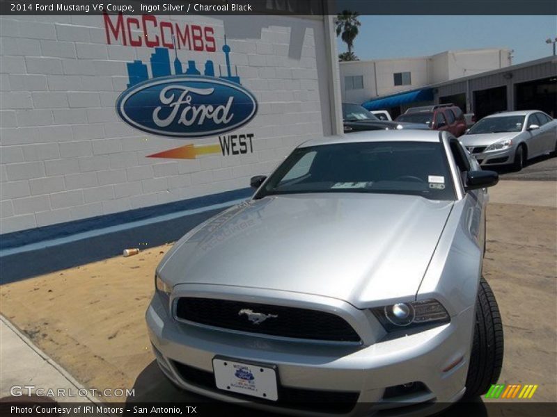 Ingot Silver / Charcoal Black 2014 Ford Mustang V6 Coupe