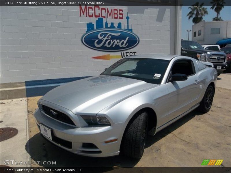 Ingot Silver / Charcoal Black 2014 Ford Mustang V6 Coupe