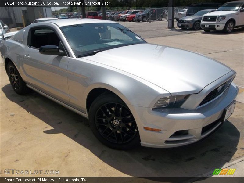 Ingot Silver / Charcoal Black 2014 Ford Mustang V6 Coupe