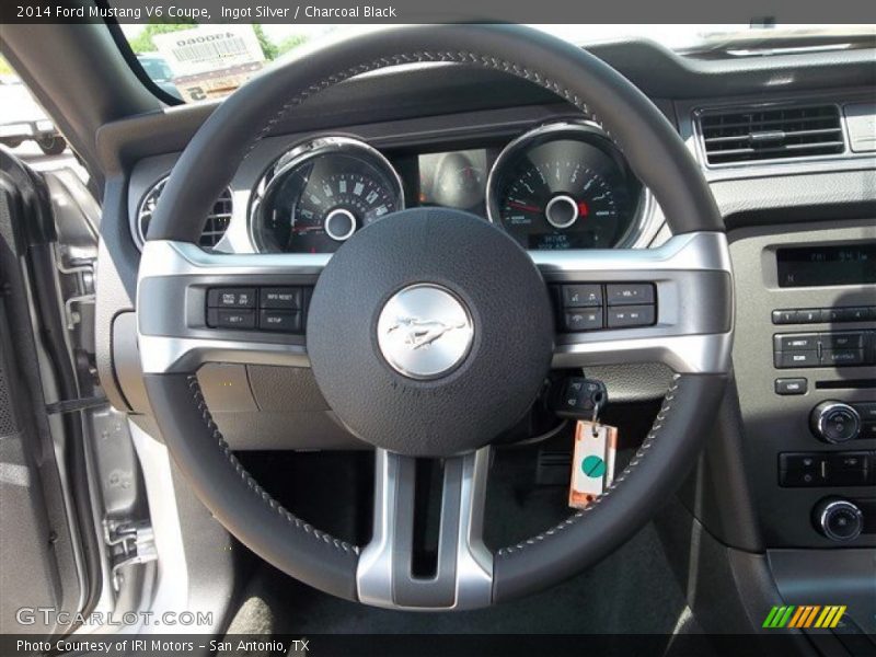 Ingot Silver / Charcoal Black 2014 Ford Mustang V6 Coupe