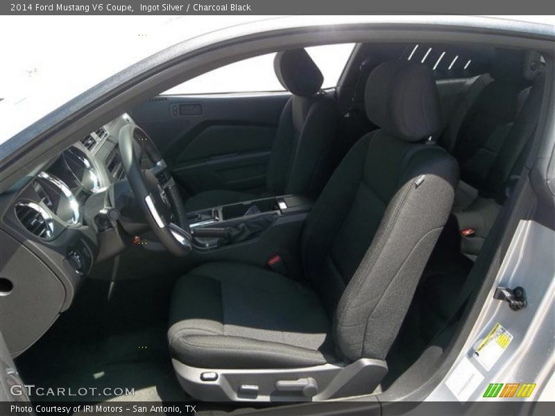 Ingot Silver / Charcoal Black 2014 Ford Mustang V6 Coupe