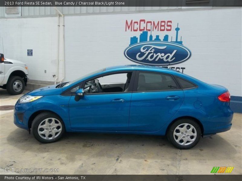 Blue Candy / Charcoal Black/Light Stone 2013 Ford Fiesta SE Sedan