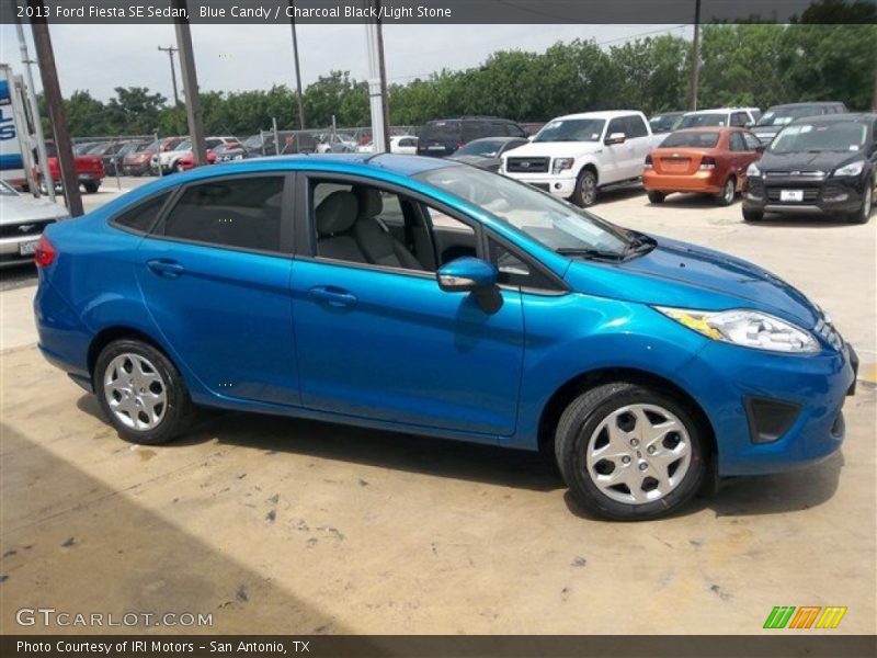Blue Candy / Charcoal Black/Light Stone 2013 Ford Fiesta SE Sedan