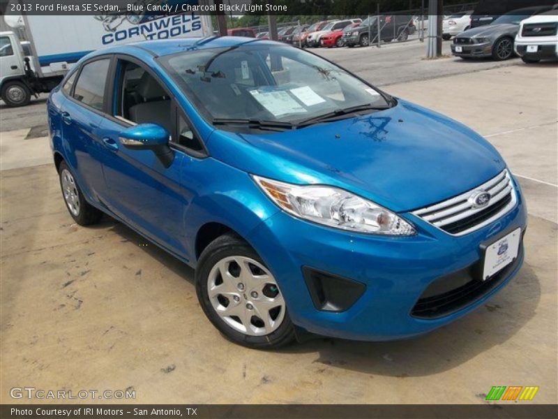 Blue Candy / Charcoal Black/Light Stone 2013 Ford Fiesta SE Sedan