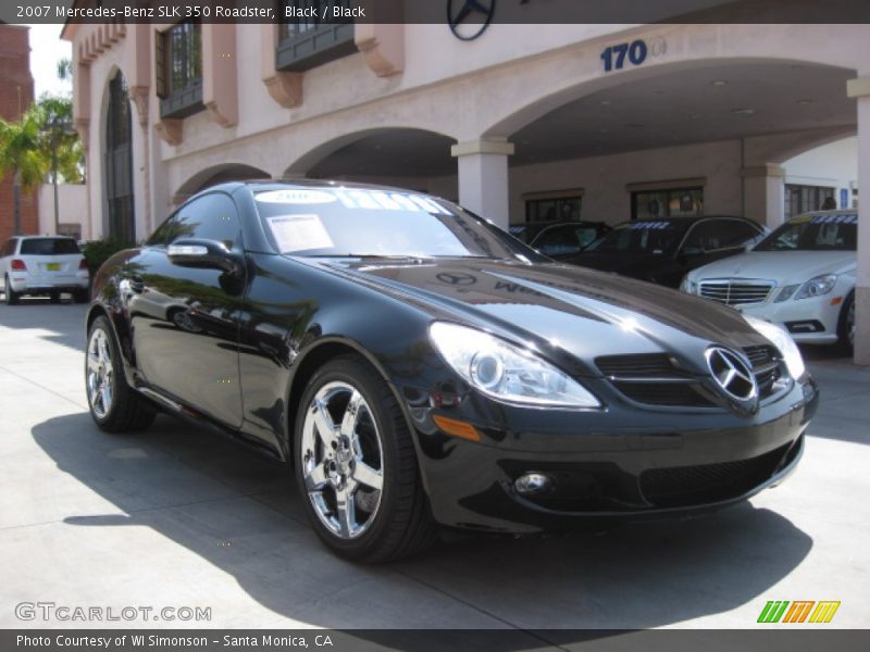 Black / Black 2007 Mercedes-Benz SLK 350 Roadster