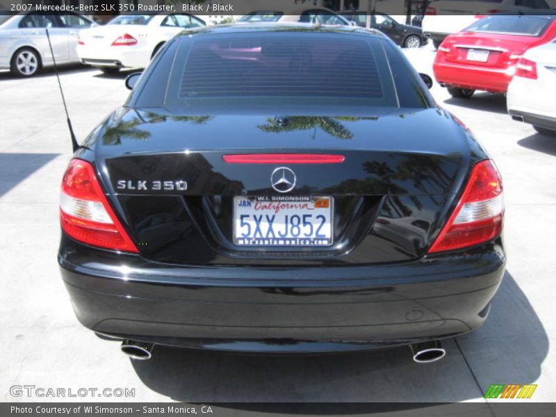 Black / Black 2007 Mercedes-Benz SLK 350 Roadster