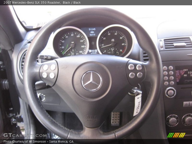 Black / Black 2007 Mercedes-Benz SLK 350 Roadster