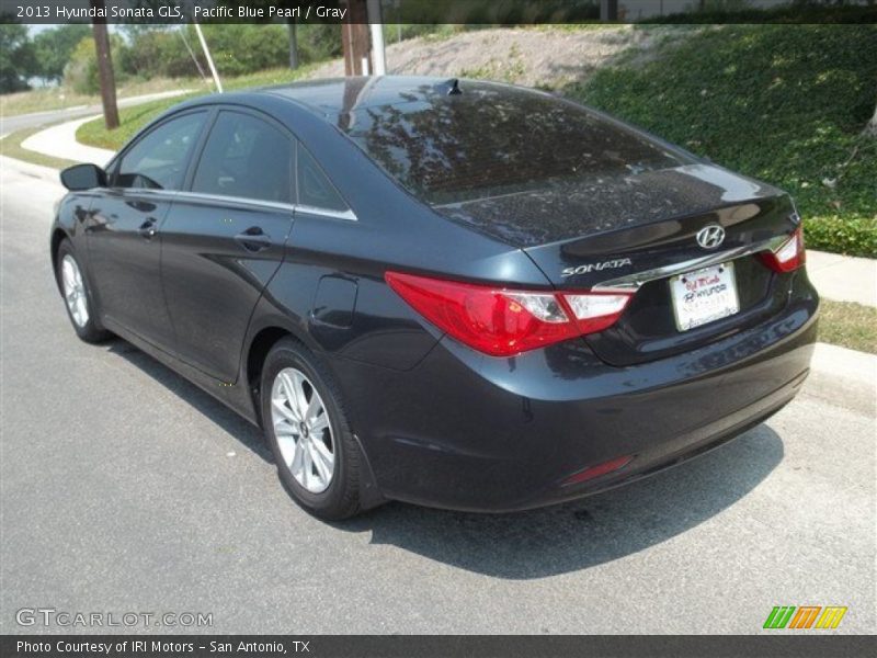 Pacific Blue Pearl / Gray 2013 Hyundai Sonata GLS