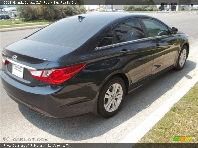 Pacific Blue Pearl / Gray 2013 Hyundai Sonata GLS