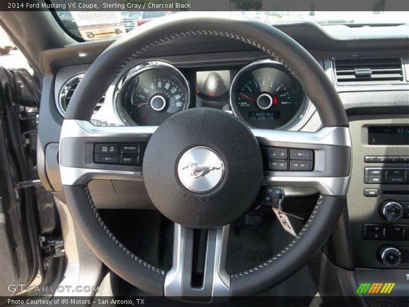 Sterling Gray / Charcoal Black 2014 Ford Mustang V6 Coupe