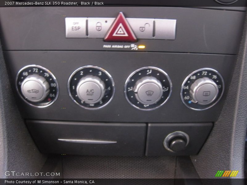 Black / Black 2007 Mercedes-Benz SLK 350 Roadster