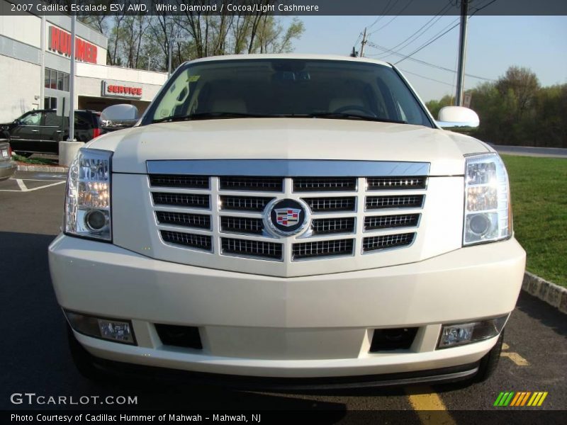 White Diamond / Cocoa/Light Cashmere 2007 Cadillac Escalade ESV AWD