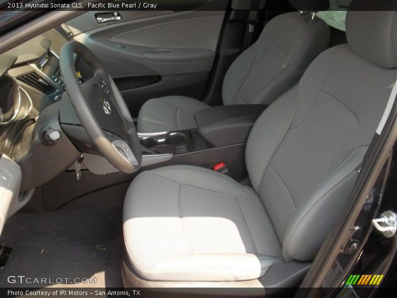 Pacific Blue Pearl / Gray 2013 Hyundai Sonata GLS