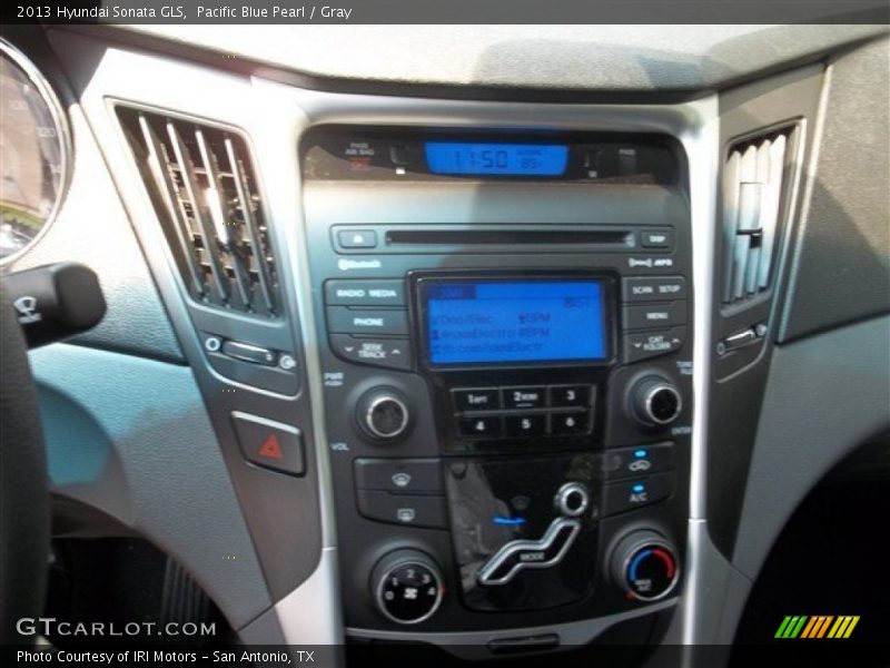 Pacific Blue Pearl / Gray 2013 Hyundai Sonata GLS