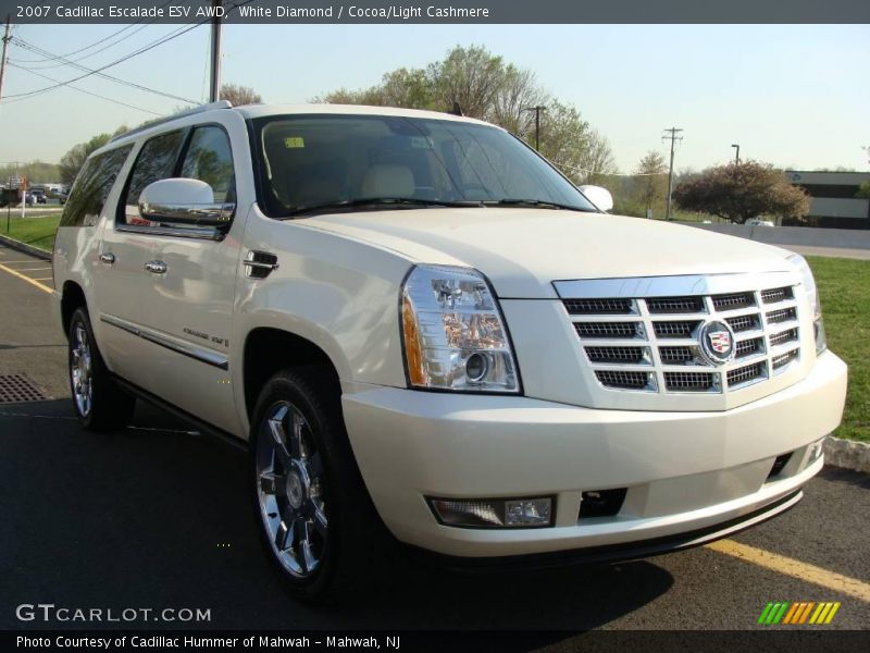 White Diamond / Cocoa/Light Cashmere 2007 Cadillac Escalade ESV AWD