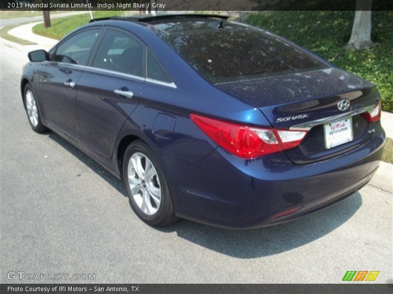 Indigo Night Blue / Gray 2013 Hyundai Sonata Limited