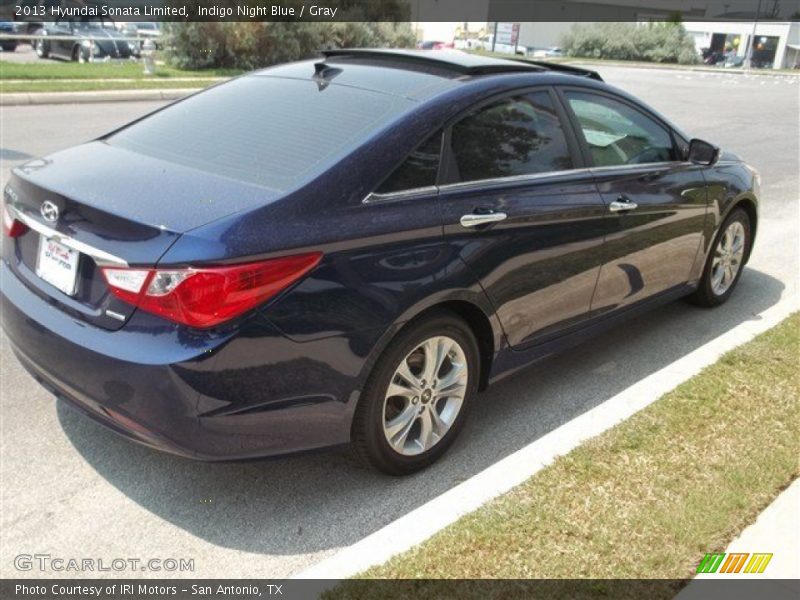 Indigo Night Blue / Gray 2013 Hyundai Sonata Limited