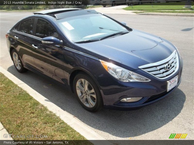 Indigo Night Blue / Gray 2013 Hyundai Sonata Limited