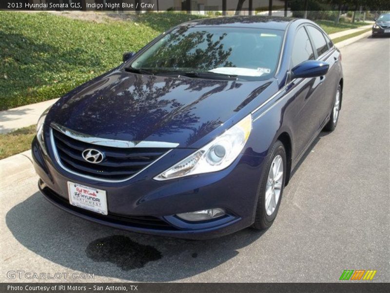 Indigo Night Blue / Gray 2013 Hyundai Sonata GLS