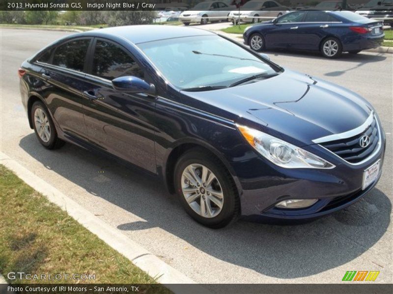 Indigo Night Blue / Gray 2013 Hyundai Sonata GLS