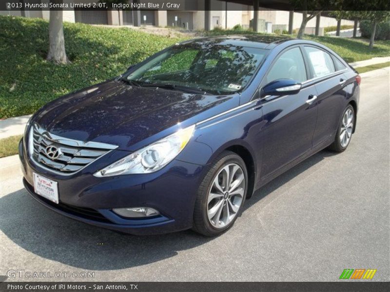 Indigo Night Blue / Gray 2013 Hyundai Sonata Limited 2.0T