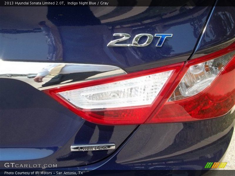 Indigo Night Blue / Gray 2013 Hyundai Sonata Limited 2.0T