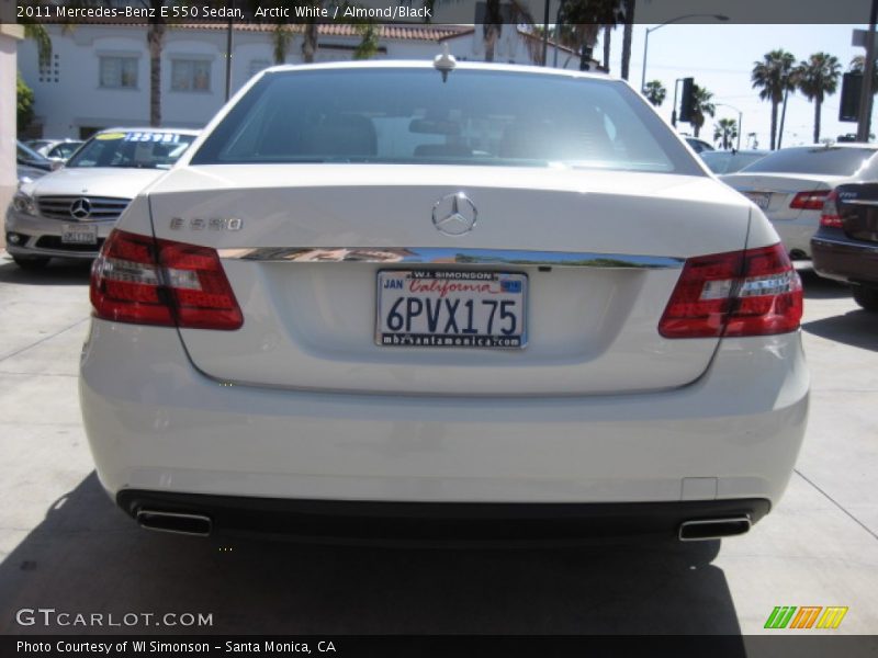 Arctic White / Almond/Black 2011 Mercedes-Benz E 550 Sedan