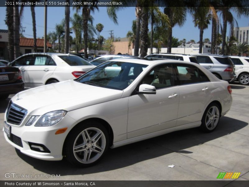 Arctic White / Almond/Black 2011 Mercedes-Benz E 550 Sedan