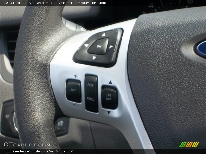 Deep Impact Blue Metallic / Medium Light Stone 2013 Ford Edge SE