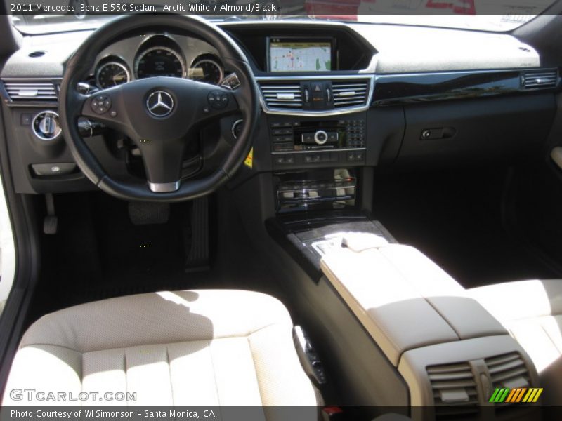 Arctic White / Almond/Black 2011 Mercedes-Benz E 550 Sedan