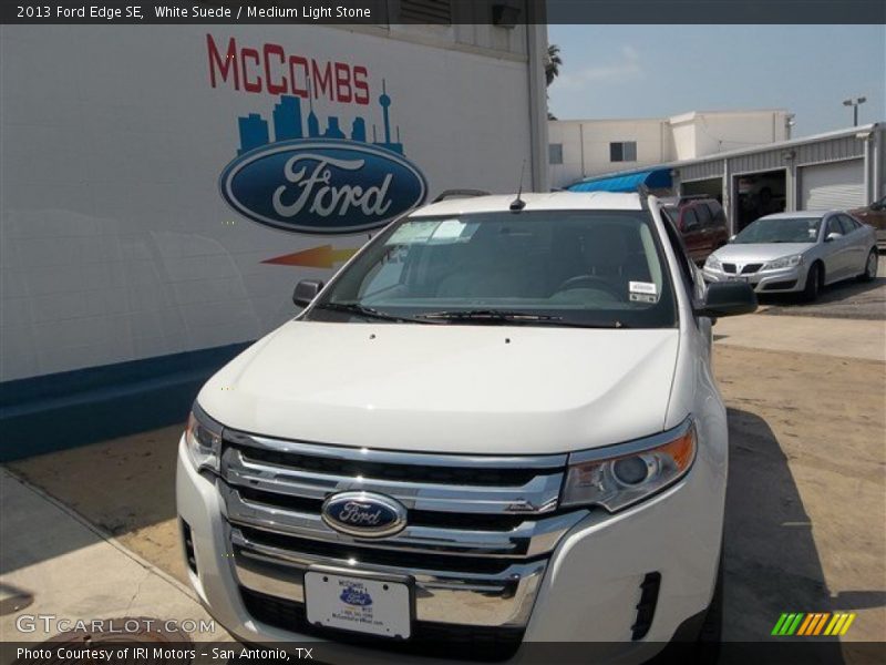 White Suede / Medium Light Stone 2013 Ford Edge SE