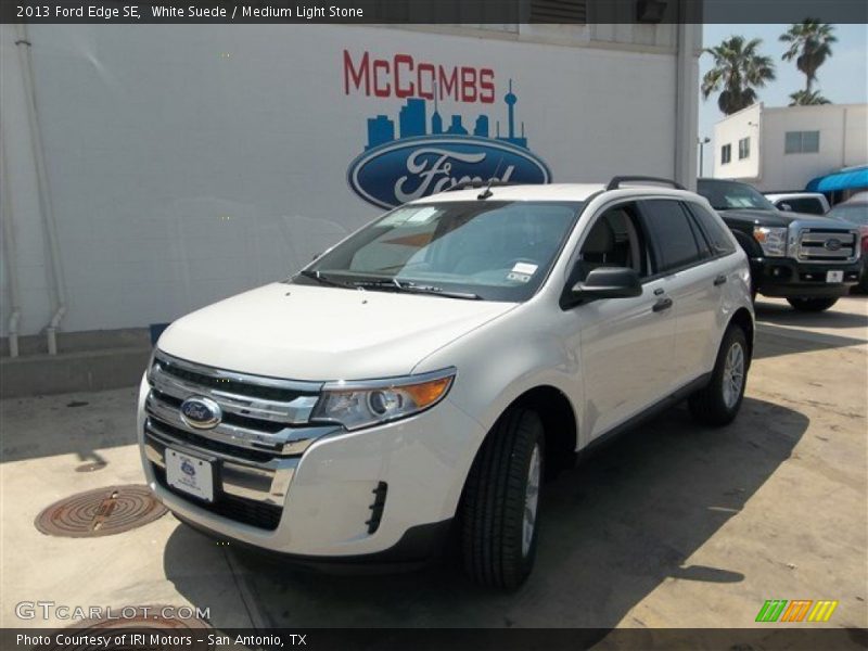 White Suede / Medium Light Stone 2013 Ford Edge SE