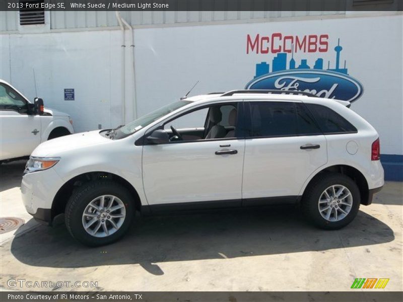 White Suede / Medium Light Stone 2013 Ford Edge SE