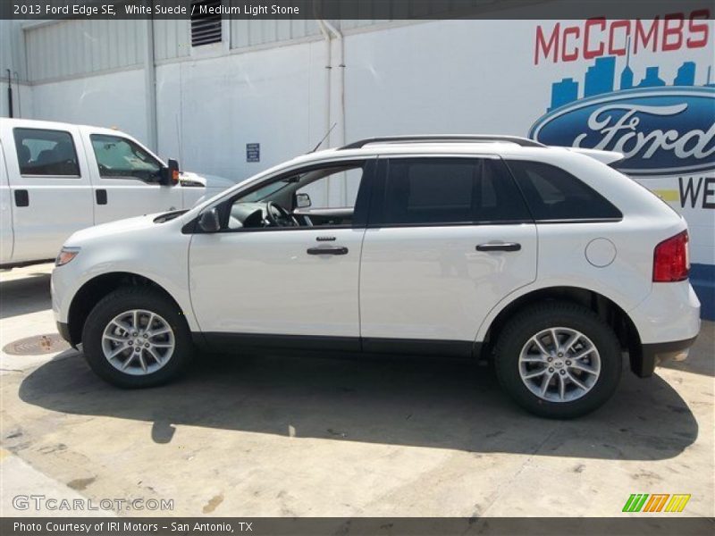 White Suede / Medium Light Stone 2013 Ford Edge SE