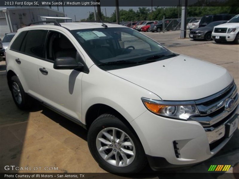 White Suede / Medium Light Stone 2013 Ford Edge SE