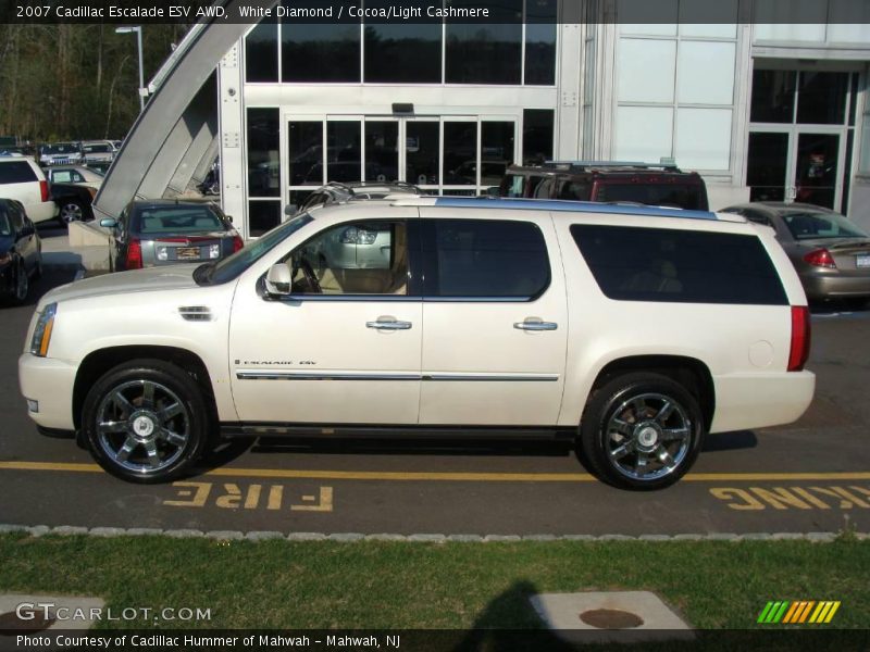 White Diamond / Cocoa/Light Cashmere 2007 Cadillac Escalade ESV AWD