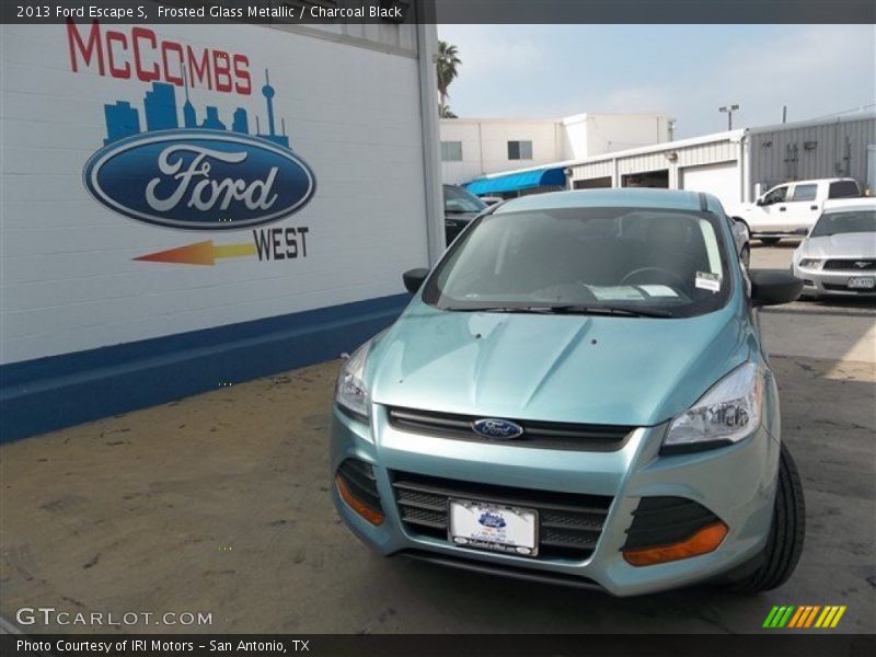 Frosted Glass Metallic / Charcoal Black 2013 Ford Escape S