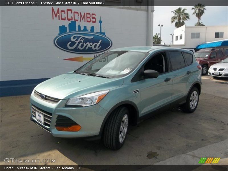 Frosted Glass Metallic / Charcoal Black 2013 Ford Escape S
