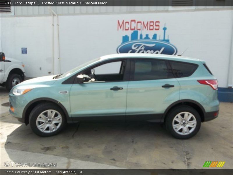 Frosted Glass Metallic / Charcoal Black 2013 Ford Escape S