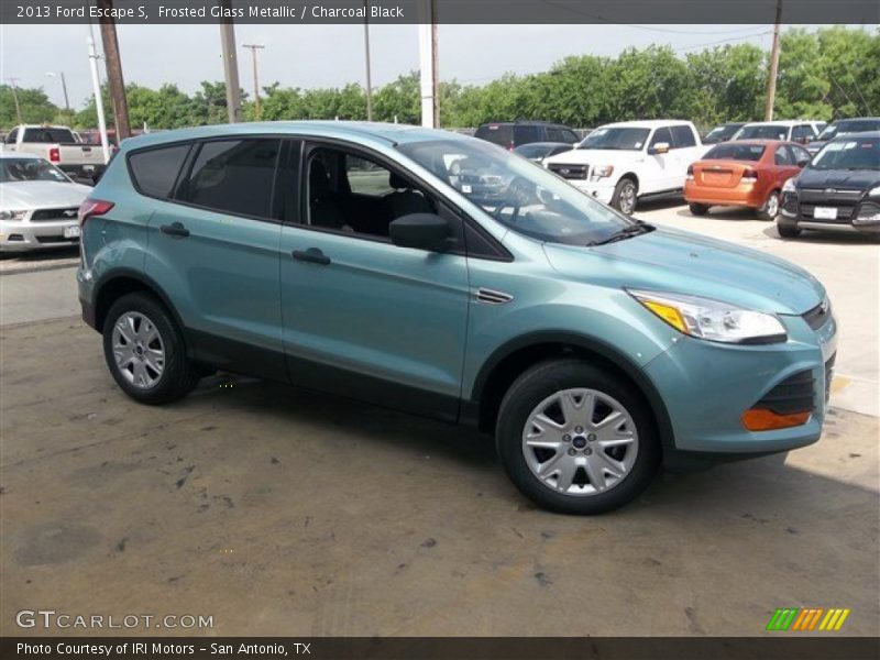 Frosted Glass Metallic / Charcoal Black 2013 Ford Escape S