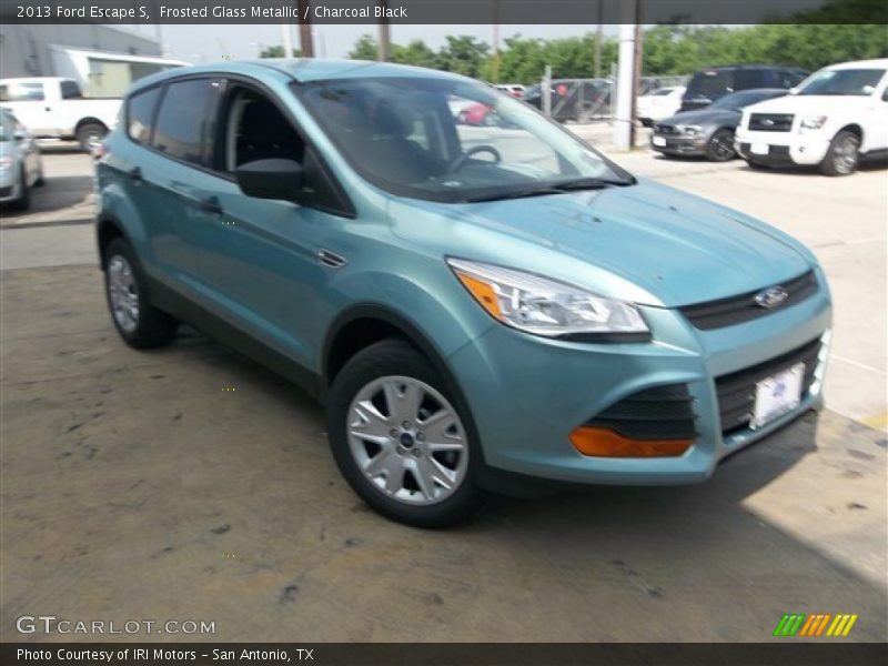 Frosted Glass Metallic / Charcoal Black 2013 Ford Escape S