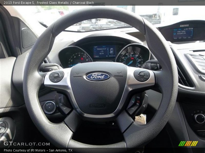 Frosted Glass Metallic / Charcoal Black 2013 Ford Escape S