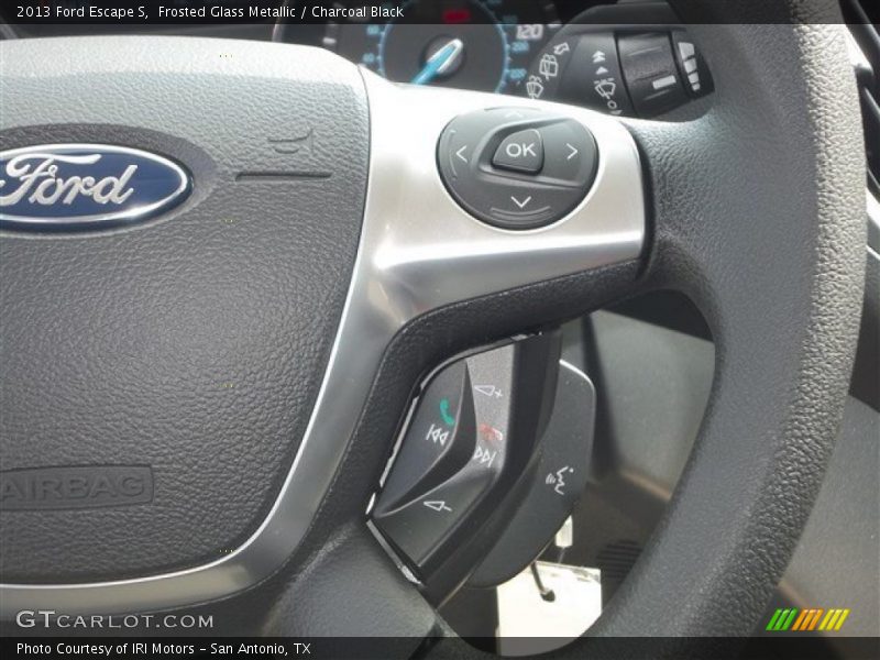 Frosted Glass Metallic / Charcoal Black 2013 Ford Escape S