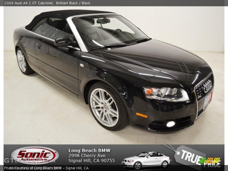Brilliant Black / Black 2009 Audi A4 2.0T Cabriolet