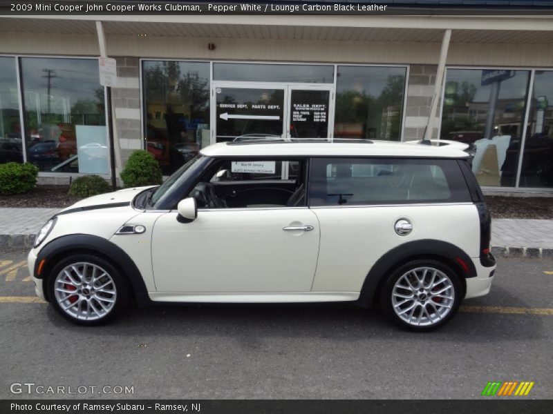 Pepper White / Lounge Carbon Black Leather 2009 Mini Cooper John Cooper Works Clubman