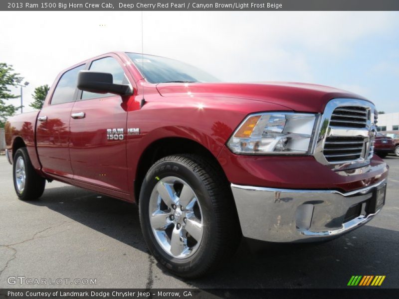 Deep Cherry Red Pearl / Canyon Brown/Light Frost Beige 2013 Ram 1500 Big Horn Crew Cab