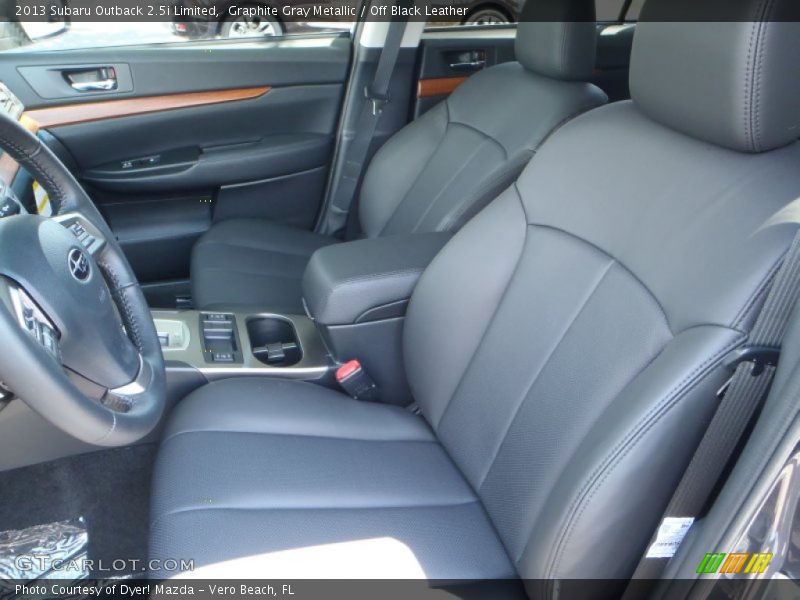Graphite Gray Metallic / Off Black Leather 2013 Subaru Outback 2.5i Limited