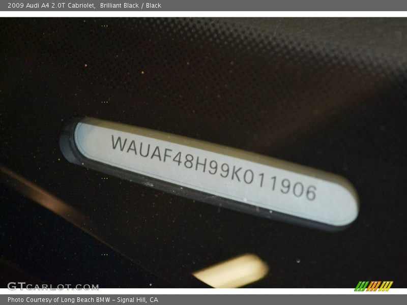 Brilliant Black / Black 2009 Audi A4 2.0T Cabriolet